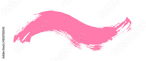 Vector acrylic pink brush stroke splash artistic texture on white background