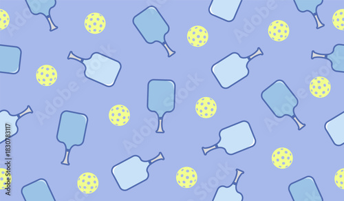 Cute pickleball pattern background vector design