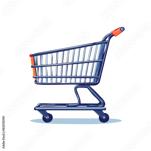 Shopping cart illustration graphic design isolated on white background