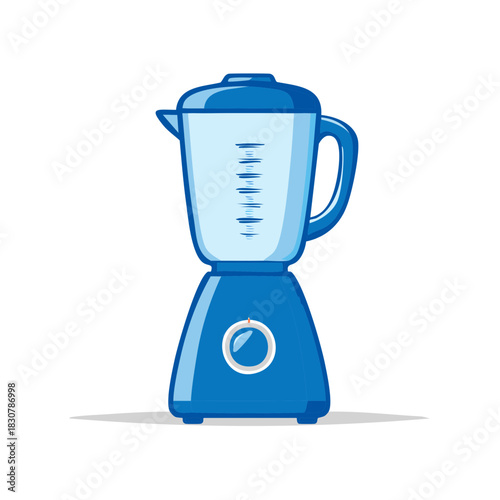 Blue electric blender illustration for making smoothies or mixing ingredients