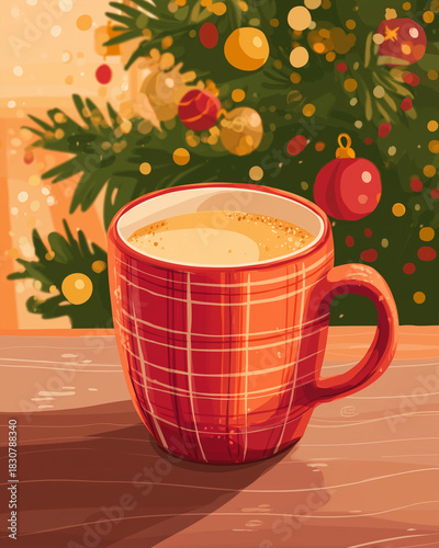 illustration eggnog 