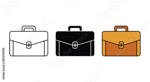 Variety of professional briefcases for business and travel, showcasing different colors and styles