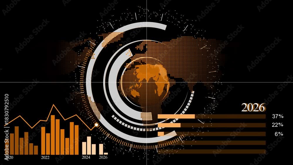 2026 Futuristic Data Visualization with World Map and Charts Animation ...