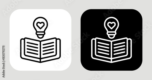 Passion Project Icon In Black and White Line Style