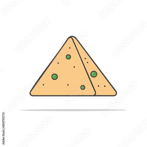 Crispy golden brown samosa filled with green peas and spices a popular snack