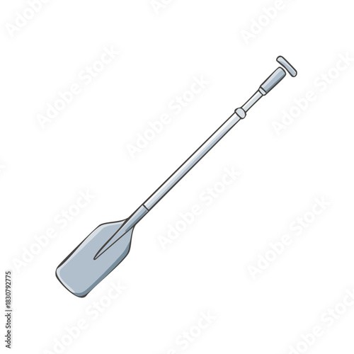 Cartoon illustration of a gray paddle