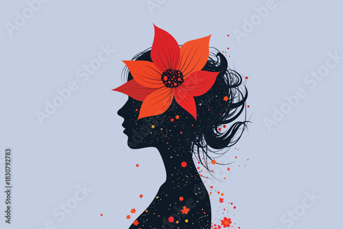 Teenager, Head, Girl, Flowers, Question, Problem, Solution, Personality, Therapy, Psychotherapy, Prisology, Popular Psychology, Mind, Brain, Emotional Intelligence, Mental Health, Vector, Artwork