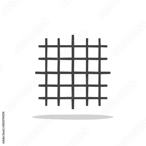 Simple hand drawn grid pattern simple geometric lines connected intersection abstract background