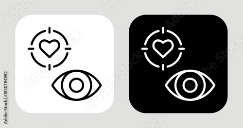 Core Vision Icon In Black and White Line Style