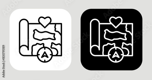 Value Navigator Icon In Black and White Line Style