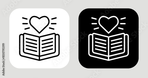 Guiding Ethics Icon In Black and White Line Style