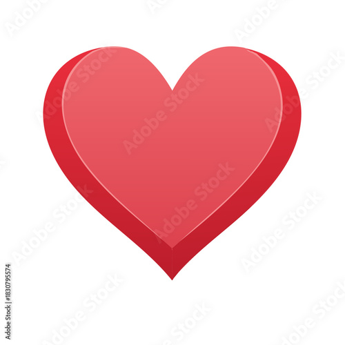 Free Download Red Heart 3D Illustration Symbol of Love Romance and Valentine's Day - GFXLoad