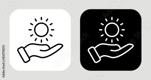 Reach Beyond Icon In Black and White Line Style