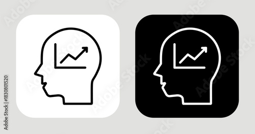 Pattern Watcher Icon In Black and White Line Style