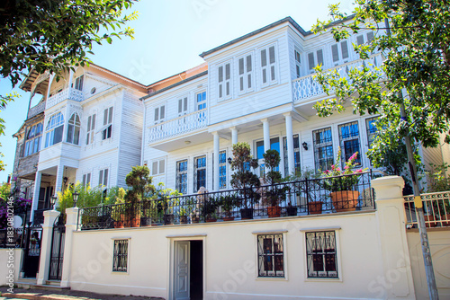 Photography street in the old town of prince's islands, adalar istanbul
