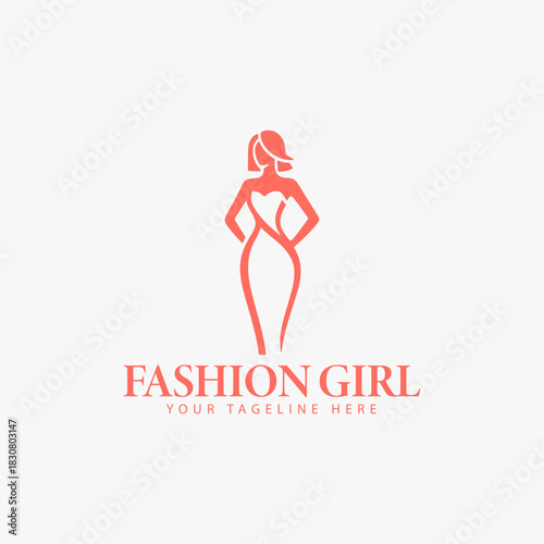Minimalist and modern fashion girls logo design focuses on simplicity, elegance, and ease of recognition.