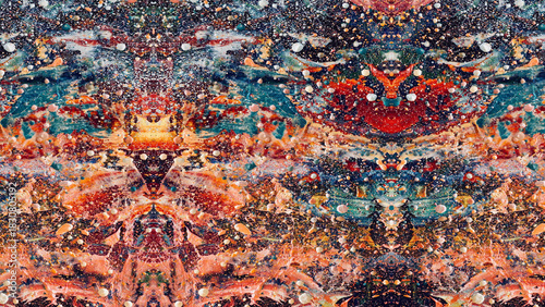 Abstract art background . Hand painting artwork on canvas .