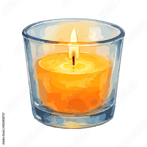 Scented Candle in Glass, Cozy Ambiance