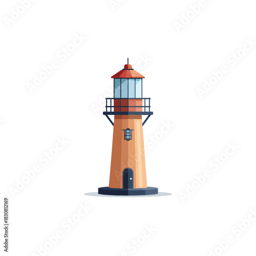 Maritime guidance a serene lighthouse beacon illustration navigation structure marine landmark