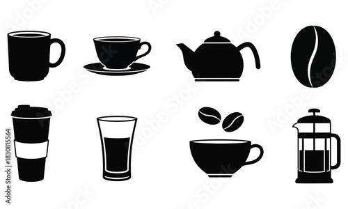 set of coffee cups