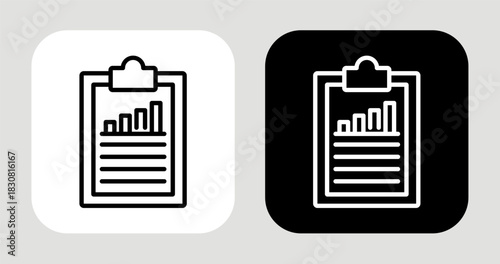 Market Gap Icon In Black and White Line Style
