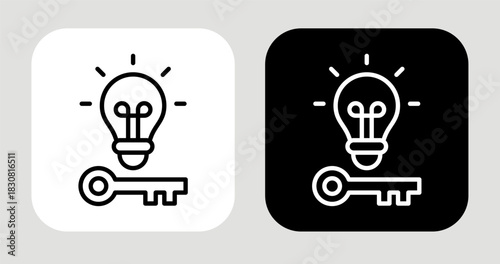 Open Insight Icon In Black and White Line Style