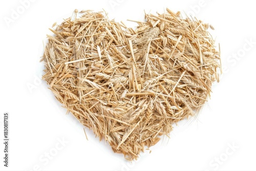 Golden Wheat Heart Love Natural Harvest Grain Farming Agriculture Symbol on transparent background