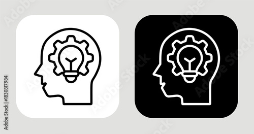 Logical Choice Icon In Black and White Line Style