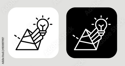 Idea Spectrum Icon In Black and White Line Style