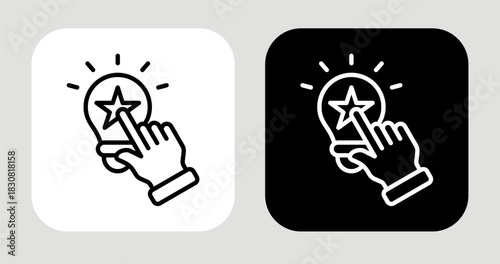 Best Choice Icon In Black and White Line Style