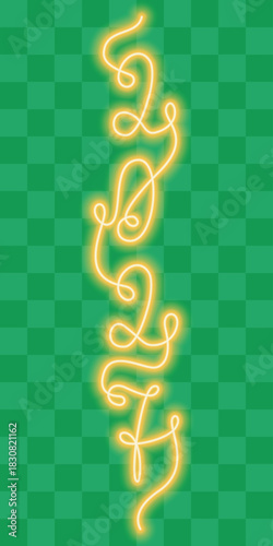 Neon glowing Date 2027 One continuous line Vertical Banner Format New Year Minimalistic Flat Design. Isolated Vector illustration Winter Holidays Greeting Thematic Cards Promo Leaflet, web Banner, tag