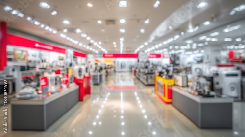 Blurred appliance store