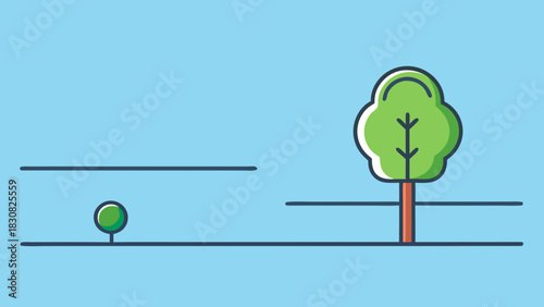 A green tree icon representing long term stock market growth