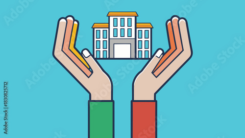 Hands holding a house representing real estate investment