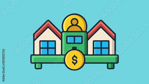 Illustration Of Investment Concept With Shared Housing Buildings