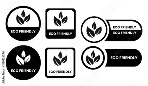 Set of eco friendly icons. Ecologic food stamps. Organic natural food labels. eco friendly logo, label, sign, badge, symbol, banner, line, flat vector, isolated illustration.