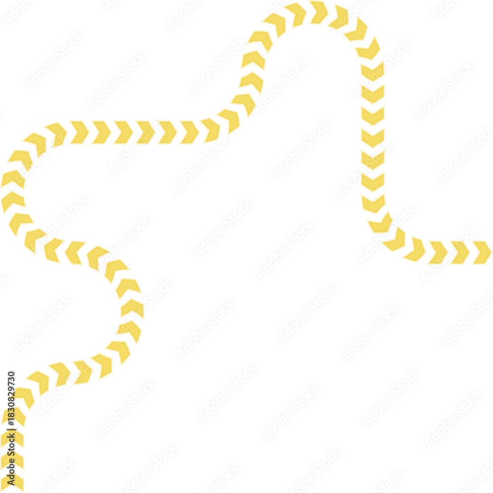 Naklejka premium Flowing neon arrow loop creating a continuous curved route with a connected directional contour.