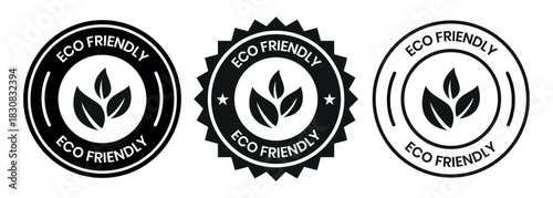 Set of eco friendly icons. Ecologic food stamps. Organic natural food labels. eco friendly logo, label, sign, badge, symbol, banner, line, flat vector, isolated illustration.