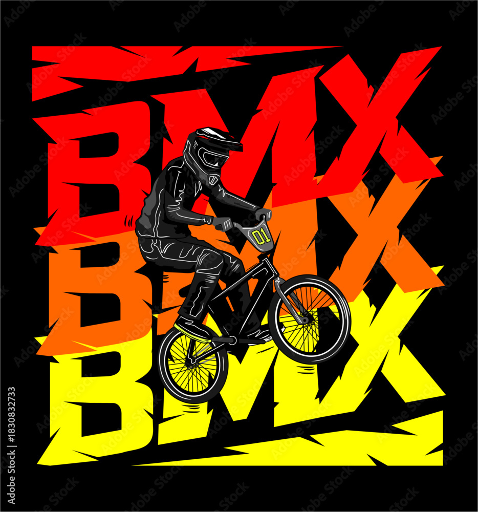 Fototapeta premium ride with bmx bycycle background bmx