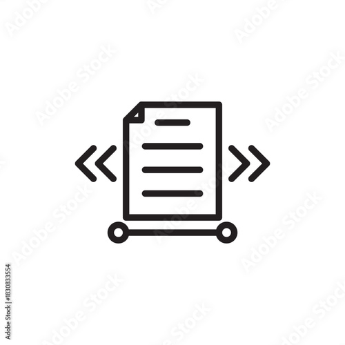 Reporting line icon symbolizing formal authority, communication pathways, and supervisory structure, representing organizational hierarchy, chain of command, accountability, and management layers.