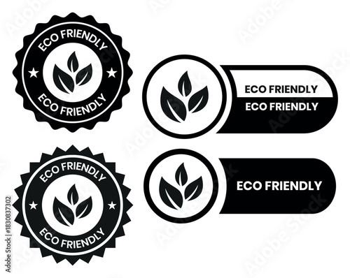 Set of eco friendly icons. Ecologic food stamps. Organic natural food labels. eco friendly logo, label, sign, badge, symbol, banner, line, flat vector, isolated illustration.