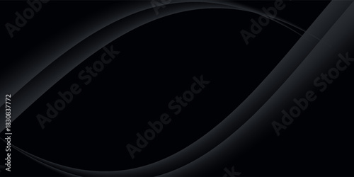 Smooth elegant black satin texture abstract background. Luxurious background design