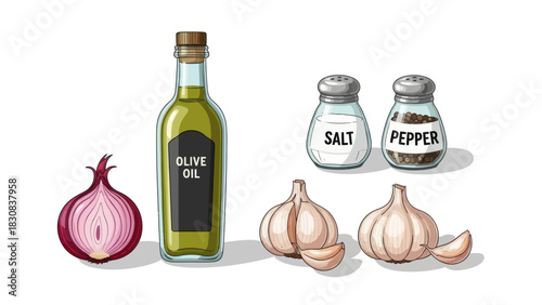 Fresh cooking ingredients ready to enhance your next delicious recipe