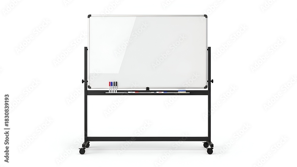 custom made wallpaper toronto digitalWhite, empty rectangular writing surface on rolling stand. Marker pens are included