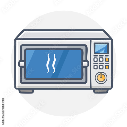 Line icon of a microwave sterilizer box for equipment, 64x64