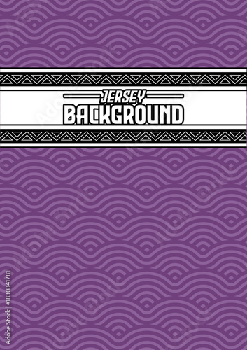 Purple wavy line pattern with central bands, delivering a calm rhythmic jersey layout.