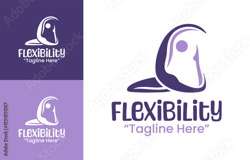 Flexibility Logo Minimal Stretch Identity