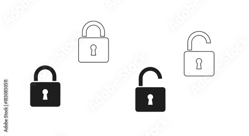 padlock icon vector illustration