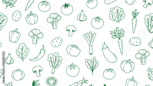 Healthy Vegetables Icons – Minimal Line Style Collection