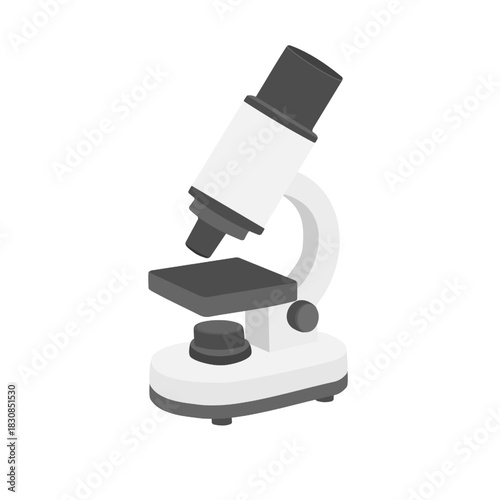 Microscope vector isolated on white background.